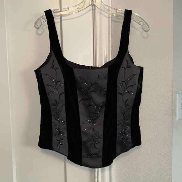 Kay Unger Tops - Stunning Black Beaded Evening Top